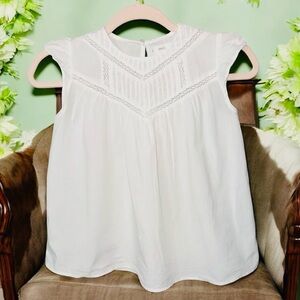 Girls White Cotton Blouse Size 10‎